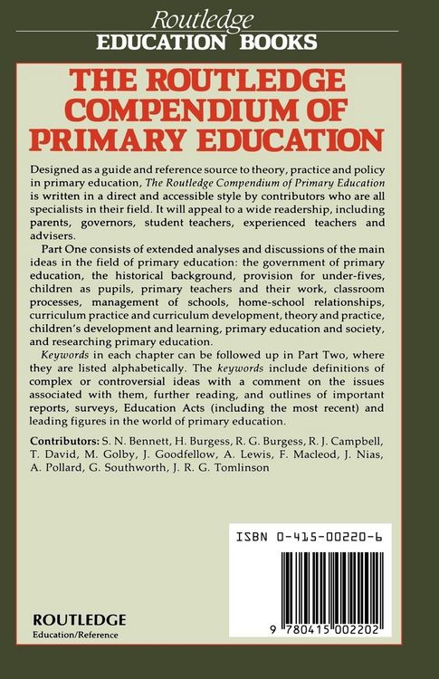 Produktbild: The Routledge Compendium of Primary Education