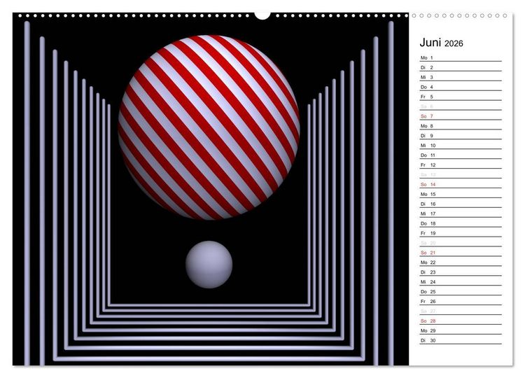 Produktbild: Mit Geometrie durch das Jahr (hochwertiger Premium Wandkalender 2026 DIN A2 quer), Kunstdruck in Hochglanz