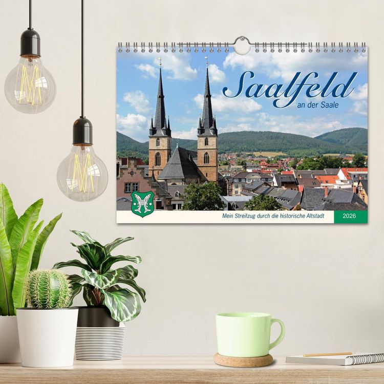 Produktbild: Saalfeld an der Saale &ndash; mein Streifzug durch die historische Altstadt (Wandkalender 2026 DIN A4 quer), CALVENDO Monatskalender