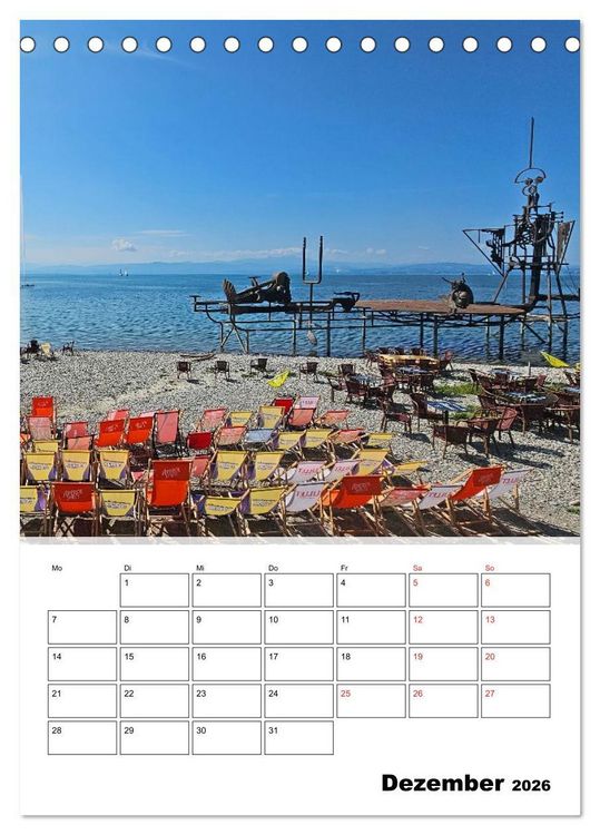 Produktbild: Bodenseeradweg - Auf dem Bodensee durch 3 L&auml;nder (Tischkalender 2026 DIN A5 hoch), CALVENDO Monatskalender