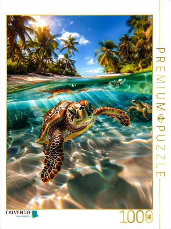 Produktbild: CALVENDO Puzzle Flosse frei f&uuml;rs Abenteuer | 1000 Teile Lege-Gr&ouml;&szlig;e 64x48cm Foto-Puzzle f&uuml;r gl&uuml;ckliche Stunden