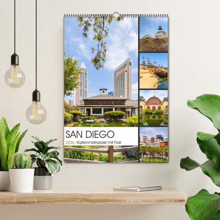 Produktbild: SAN DIEGO K&uuml;stenmetropole mit Flair (Wandkalender 2026 DIN A2 hoch), CALVENDO Monatskalender