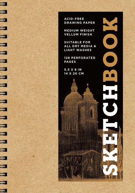 Produktbild: Sketchbook 5.5 x 8" Kraft Spiral Hardcover Mixed Media Sketchbook for Drawing