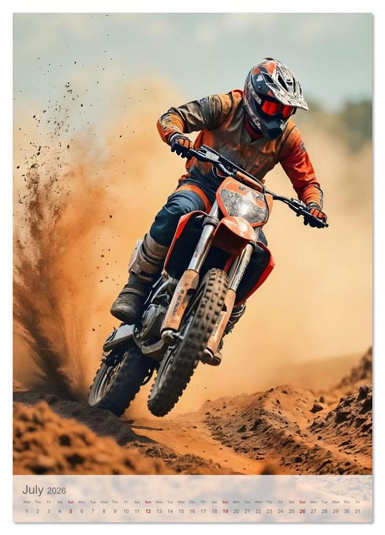 Produktbild: Born to Jump - Extreme motocross with adrenaline and dust (Wall Calendar 2026 DIN A4 portrait), CALVENDO 12 Month Wall Calendar