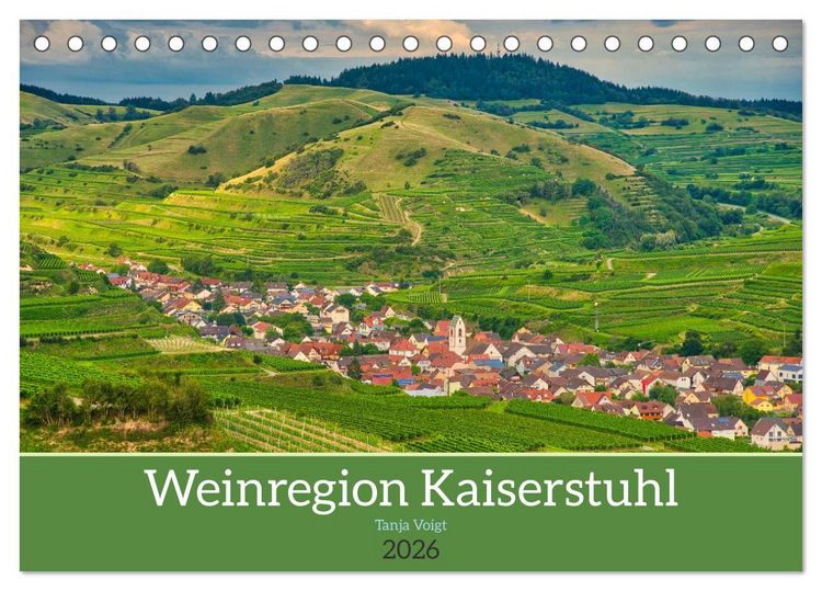 Produktbild: Weinregion Kaiserstuhl (Tischkalender 2026 DIN A5 quer), CALVENDO Monatskalender