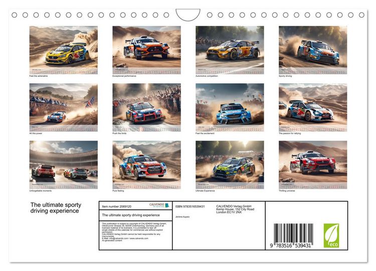 Produktbild: The ultimate sporty driving experience (Wall Calendar 2026 DIN A4 landscape), CALVENDO 12 Month Wall Calendar