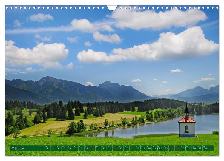 Produktbild: Kirchen und Kapellen in Bayern (Wandkalender 2026 DIN A3 quer), CALVENDO Monatskalender
