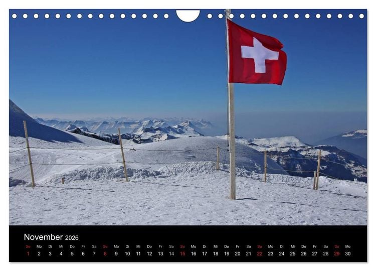 Produktbild: Unterwegs in den Schweizer Bergen - swissmountainview.ch (Wandkalender 2026 DIN A4 quer), CALVENDO Monatskalender