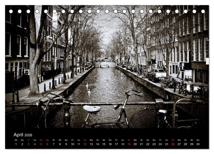 Produktbild: Amsterdam 2026 (Tischkalender 2026 DIN A5 quer), CALVENDO Monatskalender