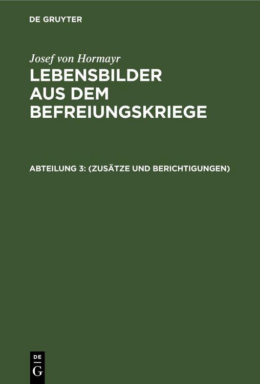 Produktbild: (Zus&auml;tze und Berichtigungen)