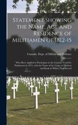 Produktbild: Statement Showing the Name, Age and Residence of Militiamen of 1812-15 [microform]: Who Have Applied to Participate in the Gratuity Voted by Parliamen