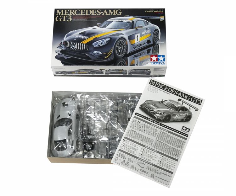 Produktbild: Tamiya 300024345 Mercedes-AMG GT3 #1 Automodell Bausatz 1:24