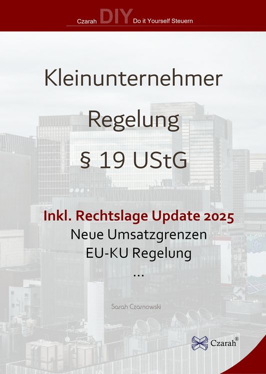 Produktbild: Kleinunternehmerregelung &sect;19 UStG ab 2025