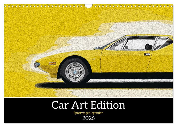 Produktbild: Car Art Edition Sportwagenlegenden (Wandkalender 2026 DIN A3 quer), CALVENDO Monatskalender