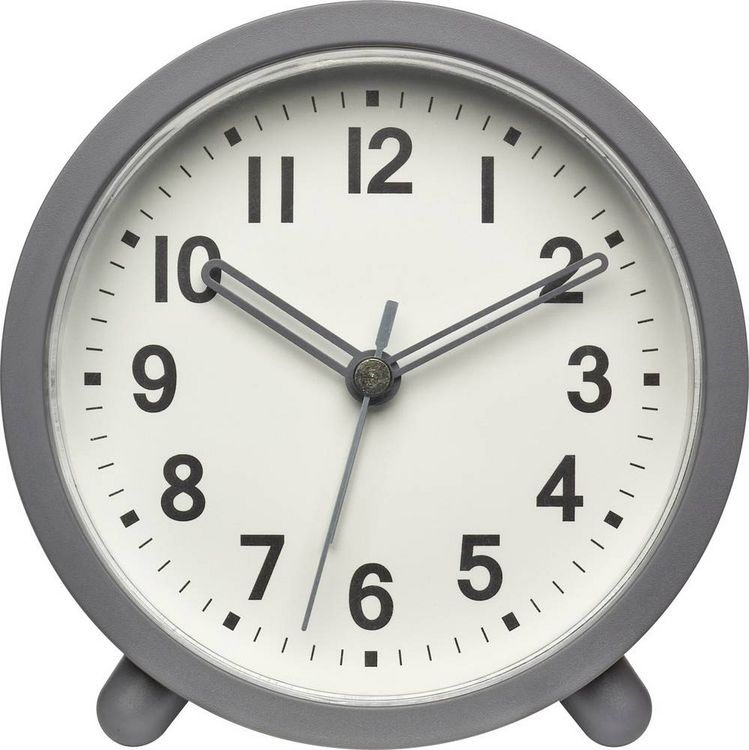 Produktbild: TFA Dostmann 60.1043.10 Quarz Wecker Grau Alarmzeiten 1 Leisegang-Uhrwerk