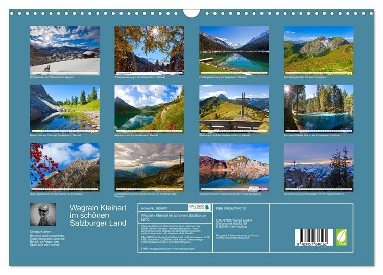 Produktbild: Wagrain Kleinarl im sch&ouml;nen Salzburger Land (Wandkalender 2026 DIN A3 quer), CALVENDO Monatskalender
