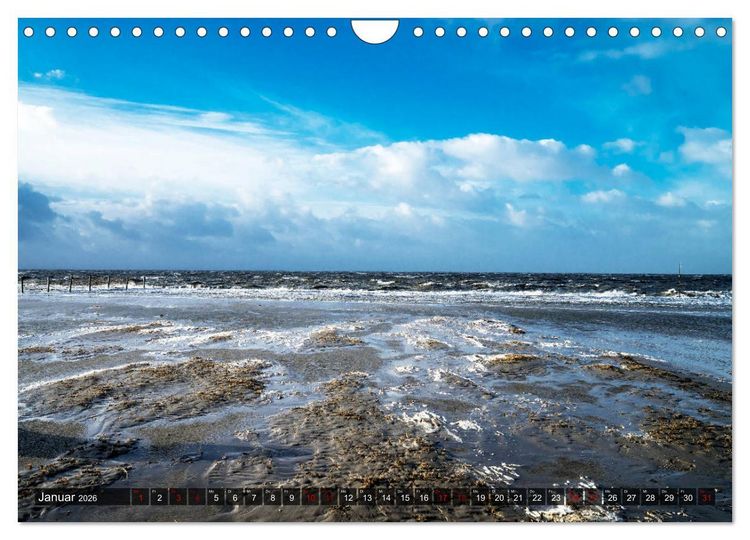 Produktbild: Wattenmeer Nordsee - Lichtstimmungen zwischen Land und Meer (Wandkalender 2026 DIN A4 quer), CALVENDO Monatskalender