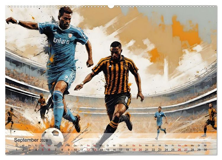 Produktbild: Fu&szlig;ball - Finale (hochwertiger Premium Wandkalender 2026 DIN A2 quer), Kunstdruck in Hochglanz