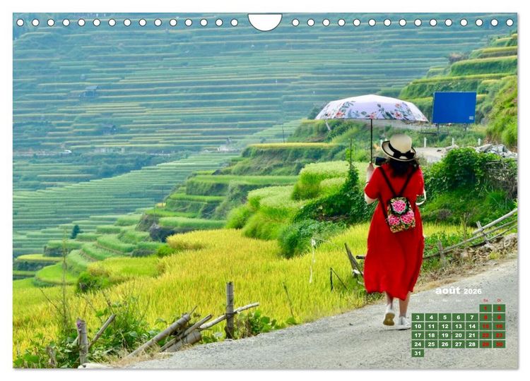 Produktbild: Riz de Chine (Calendrier mural 2026 DIN A4 vertical), CALVENDO calendrier mensuel