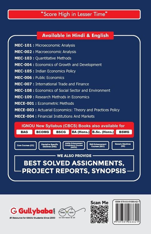 Produktbild: MEC-04 Economics of Growth and Development