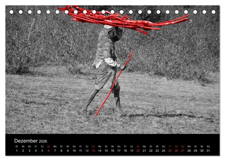 Produktbild: Blickfang in Rot (Tischkalender 2026 DIN A5 quer), CALVENDO Monatskalender