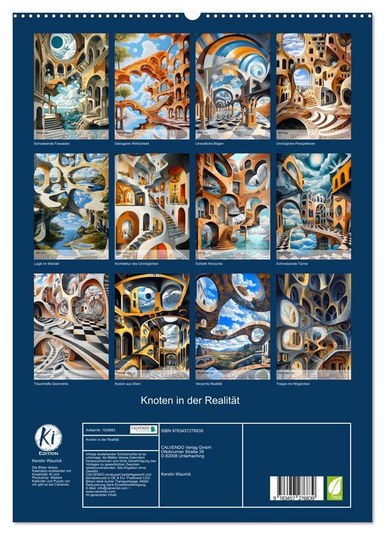 Produktbild: Knoten in der Realit&auml;t (hochwertiger Premium Wandkalender 2026 DIN A2 hoch), Kunstdruck in Hochglanz
