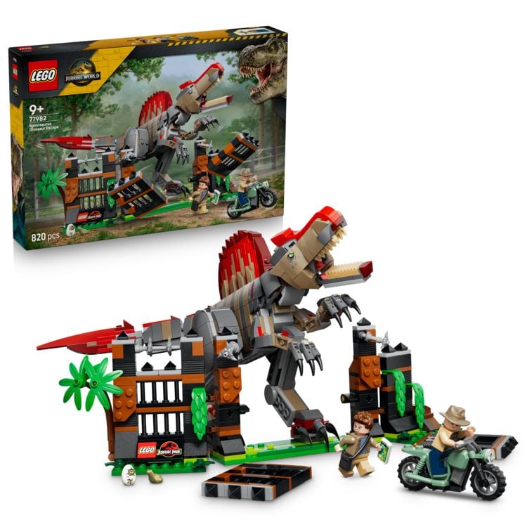 Produktbild: LEGO Jurassic World 77982 Flucht des Spinosaurus, Spielzeug-Dino f&uuml;r Kinder ab 9 Jahren