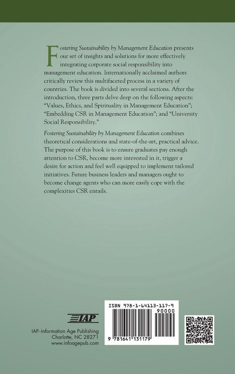 Produktbild: Fostering Sustainability by Management Education (hc)