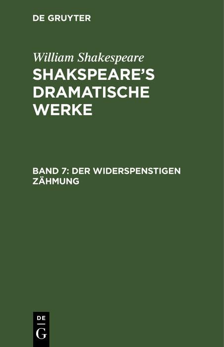 Produktbild: Der Widerspenstigen Z&auml;hmung