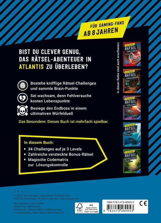 Produktbild: Stay alive! R&auml;tsel-Challenge - &Uuml;berlebe in Atlantis