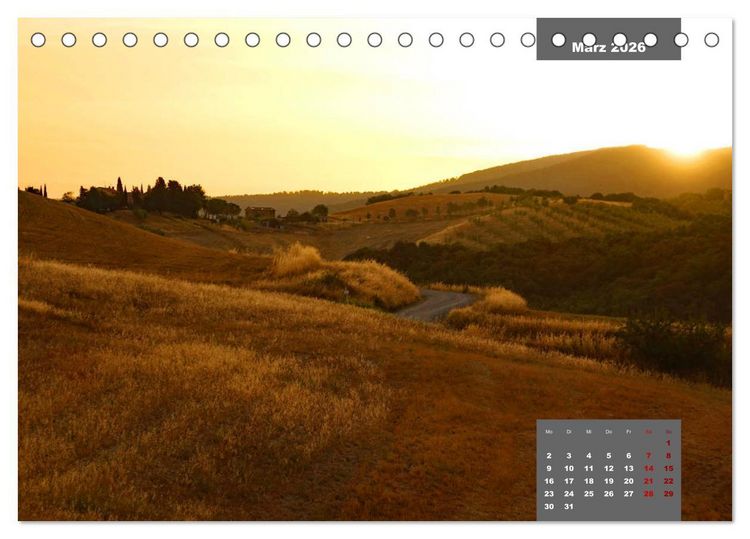 Produktbild: Toskana - eine der sch&ouml;nsten Regionen Italiens (Tischkalender 2026 DIN A5 quer), CALVENDO Monatskalender