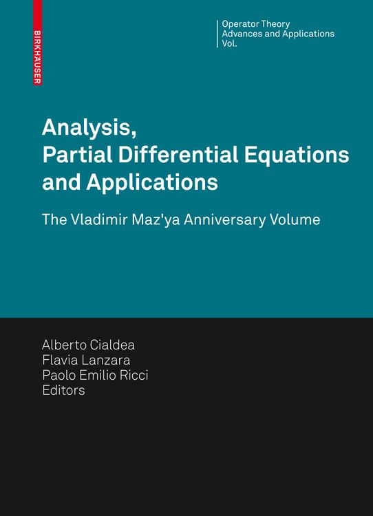 Produktbild: Analysis, Partial Differential Equations and Applications