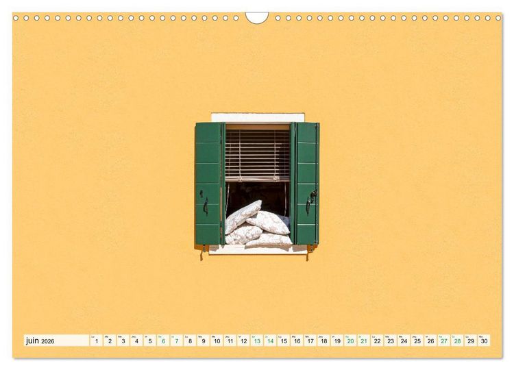 Produktbild: Burano et Minimalisme (Calendrier mural 2026 DIN A3 vertical), CALVENDO calendrier mensuel