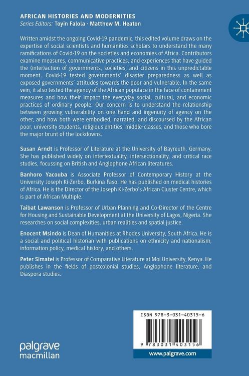 Produktbild: Covid-19 in Africa: Societal and Economic Implications