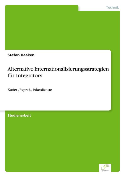 Produktbild: Alternative Internationalisierungsstrategien f&uuml;r Integrators
