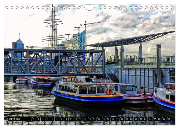 Produktbild: Faszination Hafen - Hamburg (Wandkalender 2026 DIN A4 quer), CALVENDO Monatskalender
