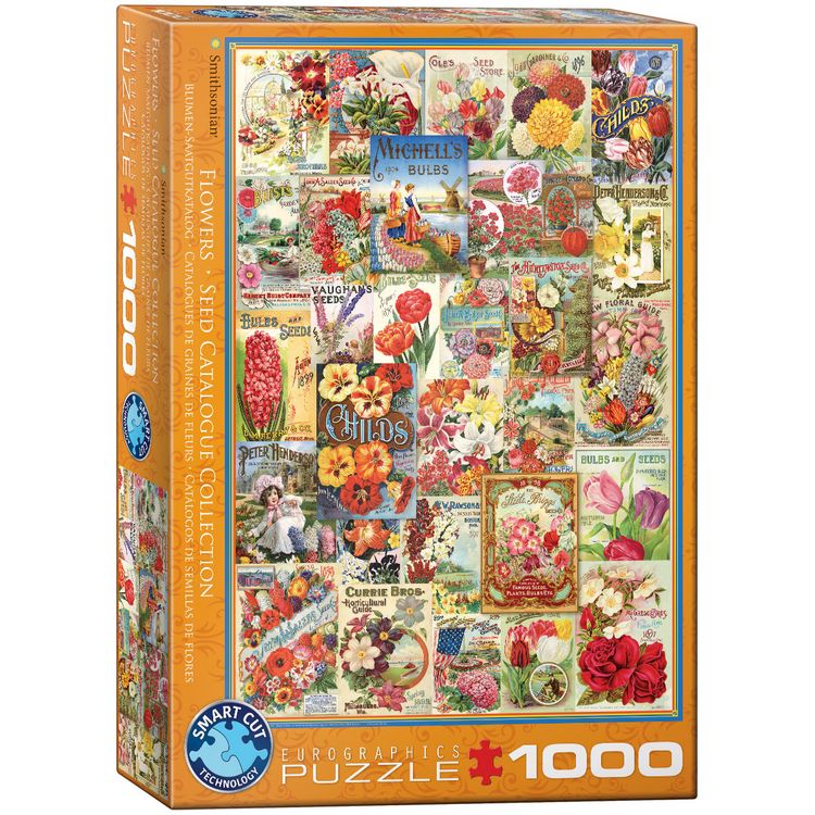 Produktbild: Puzzle 1000 Teile - Flower Seed Catalog Covers