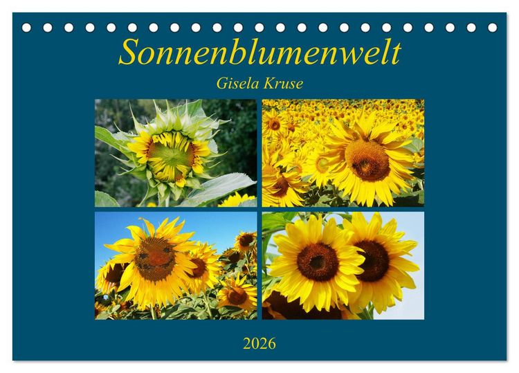 Produktbild: Sonnenblumenwelt (Tischkalender 2026 DIN A5 quer), CALVENDO Monatskalender