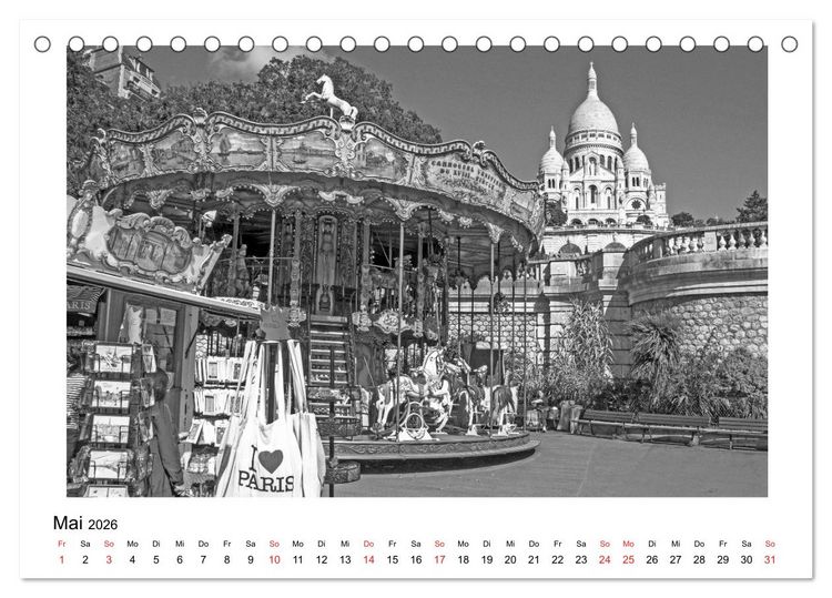 Produktbild: Paris vive la m&eacute;tropole (Tischkalender 2026 DIN A5 quer), CALVENDO Monatskalender