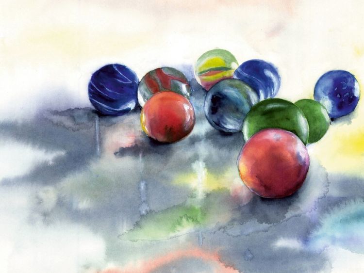 Produktbild: CALVENDO Puzzle Murmeln 1000 Teile Lege-Gr&ouml;&szlig;e 64 x 48 cm Foto-Puzzle Bild von Jitka Krause