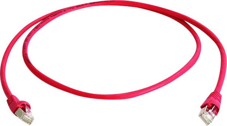 Produktbild: Teleg&auml;rtner 100009123 RJ45 Patchkabel CAT 6a S/FTP 20.00 m Rot Flammwidrig, Halogenfrei, UL-zertifiziert 1 St.