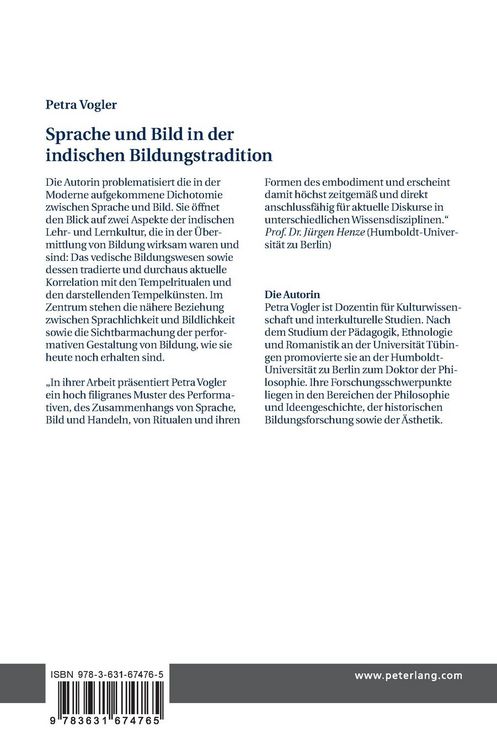 Produktbild: Sprache und Bild in der indischen Bildungstradition