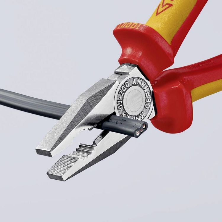 Produktbild: Knipex 03 06 200 VDE Kombizange 200mm DIN ISO 5746, DIN EN 60900