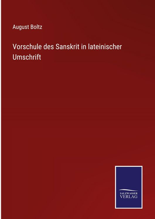 Produktbild: Vorschule des Sanskrit in lateinischer Umschrift