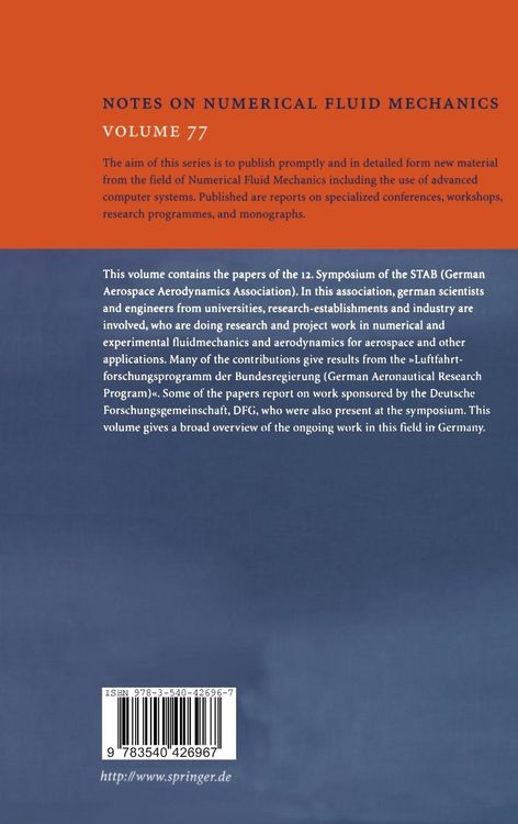 Produktbild: New Results in Numerical and Experimental Fluid Mechanics III