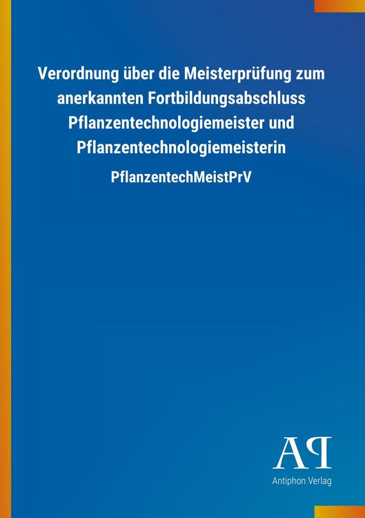 Produktbild: Verordnung &uuml;ber die Meisterpr&uuml;fung zum anerkannten Fortbildu