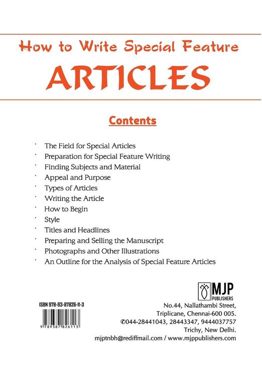 Produktbild: How To Write Special Feature Articles