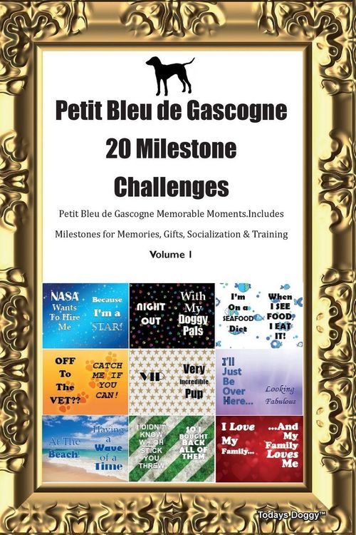 Produktbild: Petit Bleu de Gascogne 20 Milestone Challenges Petit Bleu de Gascogne Memorable Moments. Includes Milestones for Memories, Gifts, Socialization & Trai
