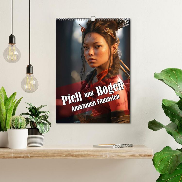 Produktbild: Pfeil und Bogen Amazonen Fantasien (Wandkalender 2026 DIN A3 hoch), CALVENDO Monatskalender