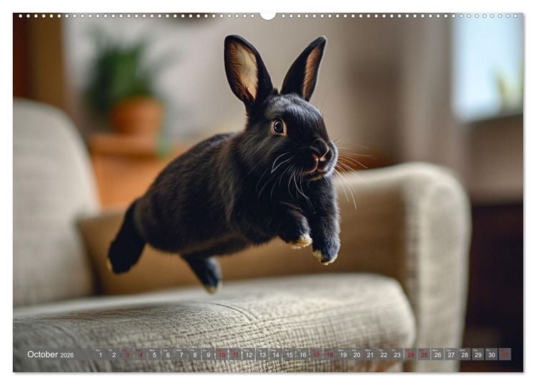 Produktbild: A Cuddly Rabbit Life (Wall Calendar 2026 DIN A2 landscape), CALVENDO 12 Month Wall Calendar
